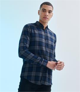 Skinnifit Men Brushed Check Casual Shirt